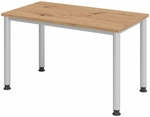 HILO 612 S | Schreibtisch - h&ouml;henverstellbar 120 x 67 Asteiche/Silber