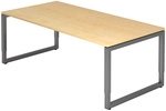 REGO 2E G | Schreibtisch - 200 x 100 h&ouml;henverstellbar Ahorn/Graphit