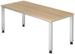 QUEO 19 S | Schreibtisch - 180 x 80 Eiche h&ouml;henverstellbar