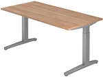XTRA XB 16 SS | Schreibtisch - 160 x 80 Nussbaum h&ouml;henverstellbar