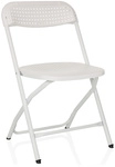 TUDELA XXL PRO W | Belastbar bis 250 kg - Outdoor Stuhl Wei&szlig;