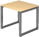 REGO 8 G | Schreibtisch - 80 x 80 h&ouml;henverstellbar Ahorn/Graphit