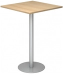 BISTRO H88Q S - System Konferenztisch 80 x 80 Eiche Silber