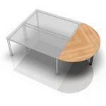 LA160 G - Ansatztisch 160x80 Nussbaum
