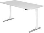 XBHM 2E WC | Schreibtisch - Wei&szlig; 200 x 100 elektrisch h&ouml;henverstellbar