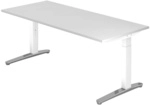 XTRA XB 19 WC | Schreibtisch - Wei&szlig; 180 x 80 h&ouml;henverstellbar
