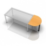LA60 G - Ansatztisch 60x80 Buche