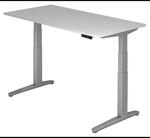 XBHM 16 SS | Schreibtisch 160 x 80 elektrisch h&ouml;henverstellbar Grau
