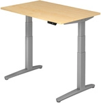 XBHM 12 SS | Schreibtisch 120 x 80 elektrisch h&ouml;henverstellbar Ahorn
