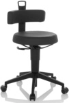 TOP WORK FLEX PU | Kunstleder - Drehhocker Schwarz