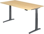 XBHM 2E GG | Schreibtisch - Ahorn 200 x 100 elektrisch h&ouml;henverstellbar