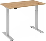 XMST 612 S | Schreibtisch - 120 x 67 elektrisch h&ouml;henverstellbar Asteiche/Silber