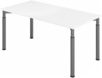 YAMA 16 G | Schreibtisch - 160 x 80 h&ouml;henverstellbar Wei&szlig;/Graphit
