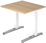 XTRA XB 8 WC | Schreibtisch - 80 x 80 Eiche h&ouml;henverstellbar
