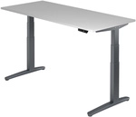 XBHM 19 GG | Schreibtisch - Grau 180 x 80 elektrisch h&ouml;henverstellbar