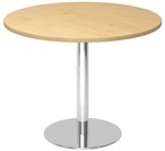 BISTRO F100R C - System Konferenztisch Ahorn Chrom &Oslash; 100