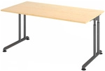 ZENO 16 G | Schreibtisch - 160 x 80 h&ouml;henverstellbar Ahorn/Graphit