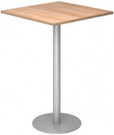 BISTRO H88Q S - System Konferenztisch Nussbaum 80 x 80 Silber