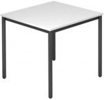 DORAN DR08 D - Wei&szlig; 80 x 80 mit Rund-Rohr/Schwarz