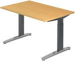 XTRA XB 12 GC | Schreibtisch - Buche 120 x 80 h&ouml;henverstellbar