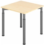 YAMA 8 G | Schreibtisch - 80 x 80 h&ouml;henverstellbar Ahorn/Graphit