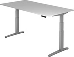 XBHM 2E SS | Schreibtisch - Grau 200 x 100 elektrisch h&ouml;henverstellbar