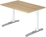 XTRA XB 12 WC | Schreibtisch - 120 x 80 Eiche h&ouml;henverstellbar