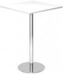 BISTRO H88Q C - System Konferenztisch Wei&szlig; 80 x 80 Chrom