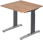 XTRA XB 8 GC | Schreibtisch - Nussbaum 80 x 80 h&ouml;henverstellbar