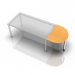 XBA60 W - Ansatztisch 60x80 Buche