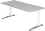 XTRA XB 19 WC | Schreibtisch - Grau 180 x 80 h&ouml;henverstellbar