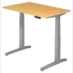 XBHM 12 SS | Schreibtisch 120 x 80 elektrisch h&ouml;henverstellbar Buche