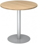 BISTRO F80R S - System Konferenztisch Eiche Silber &Oslash; 80