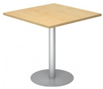 BISTRO F88Q S - System Konferenztisch Ahorn 80 x 80 Silber
