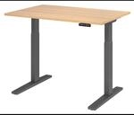 XMKA 12 G | Schreibtisch 120 x 80 elektrisch h&ouml;henverstellbar Eiche