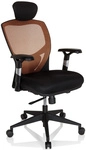 VENUS BASE - High End B&uuml;rostuhl Orange / Schwarz