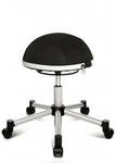 HALF BALL - Drehhocker Silber/Schwarz