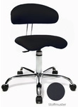 SITNESS 40 - Drehhocker Schwarz Stoff