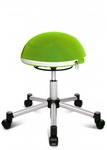 HALF BALL - Drehhocker Silber/Gr&uuml;n