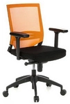 PORTO BASE - Profi B&uuml;rostuhl Schwarz / Orange