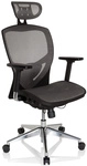 VENUS ONE - High End B&uuml;rostuhl Silbergrau/Schwarz