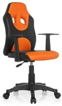 KID GAME AL - Kinderdrehstuhl Schwarz / Orange