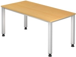 QUEO 16 S | Schreibtisch - Buche 160 x 80 h&ouml;henverstellbar