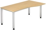QUEO 18 S | Schreibtisch - Ahorn 180 x 100 h&ouml;henverstellbar