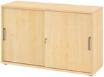 BETA S 1752S | Schiebet&uuml;renschrank | 2 OH Streifengriff Kunststoff Ahorn