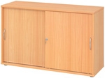 BETA 1752S | Schiebet&uuml;renschrank | 2 OH - Buche Bogengriff Metall
