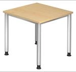 HILO 8 S | Schreibtisch 80 x 80 h&ouml;henverstellbar Ahorn