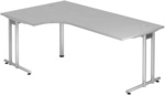 NANO 82 S | Schreibtisch - 200 x 120 Grau/Silber