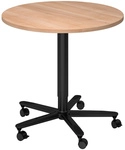 BISTRO 80R D - System Konferenztisch Nussbaum Schwarz &Oslash; 80