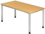 HILO 16 S | Schreibtisch - Buche 160 x 80 h&ouml;henverstellbar